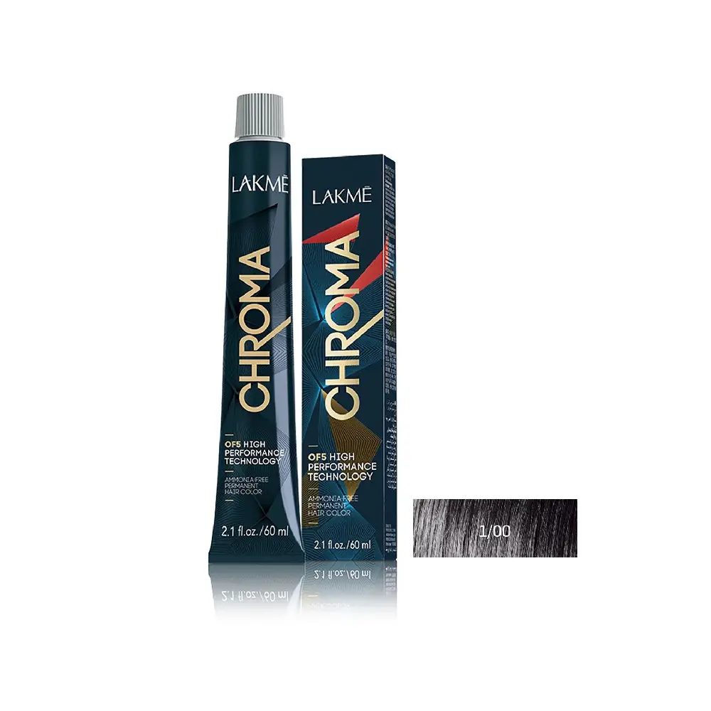رنگ مو فاقد آمونیاک کروما لاکمه 1/00 60ml رنگ مو فاقد آمونیاک کروما لاکمه 1/00 60ml