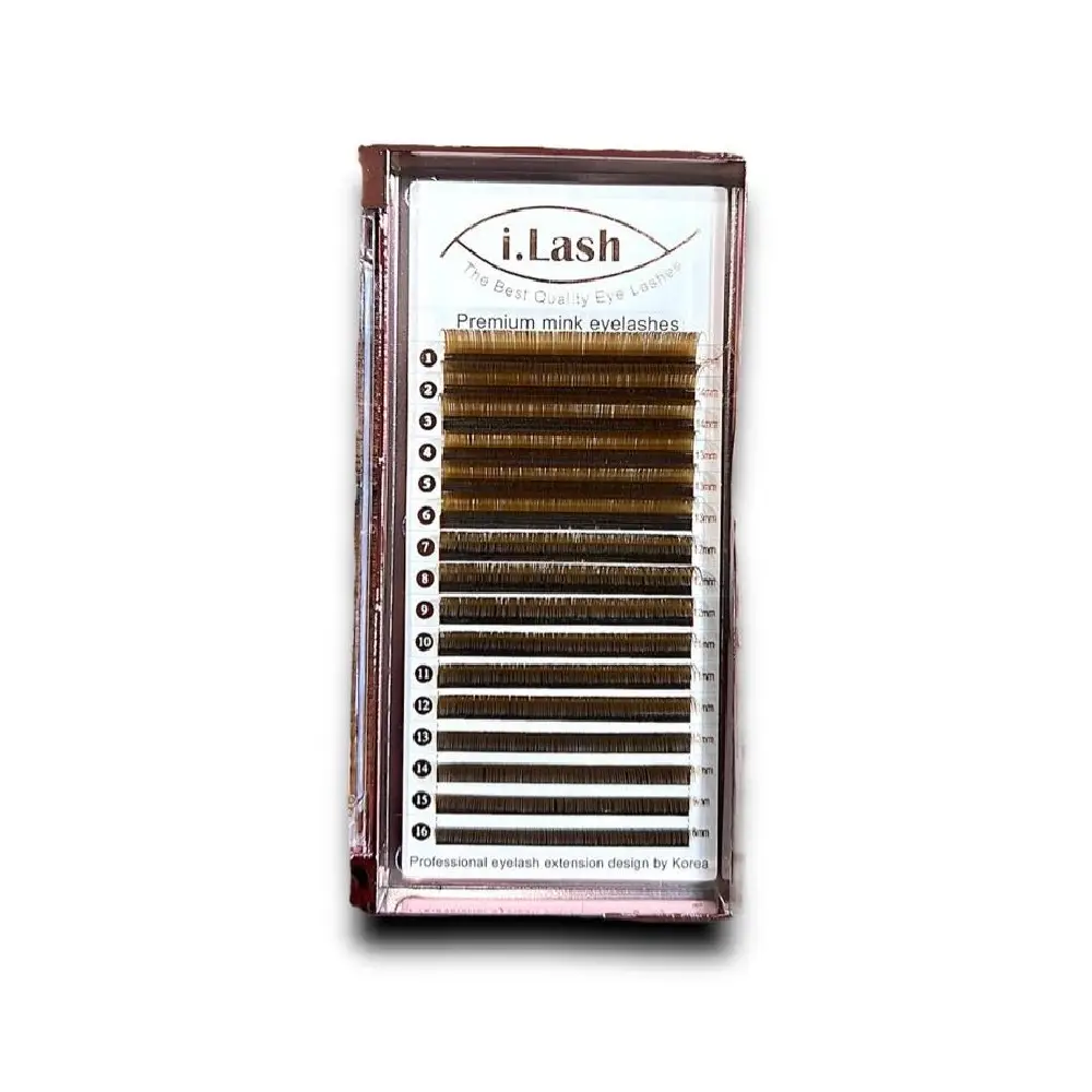 پالت مژه اکستنشن والیوم رنگی قهوه ای سوخته آی لش سایز میکس ضخامت 0.07 فر D پالت مژه اکستنشن والیوم رنگی قهوه ای سوخته آی لش سایز میکس ضخامت 0.07 فر D