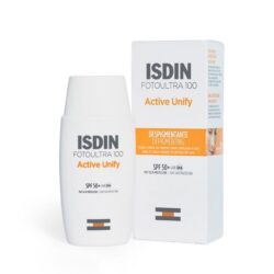 کرم ضد آفتاب ضد لک بیرنگ فوتو اولترا اکتیو یونیفای کورکتس ایزدین ISDIN Fotoultra 100 Active Unify FusionFluid Corrects SPF 50+ 50ml