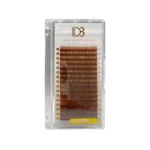پالت مژه اکستنشن والیوم 16 لاین رنگی قهوه ای متوسط دی بی DB سایز 13 ضخامت 0.07 فر CC